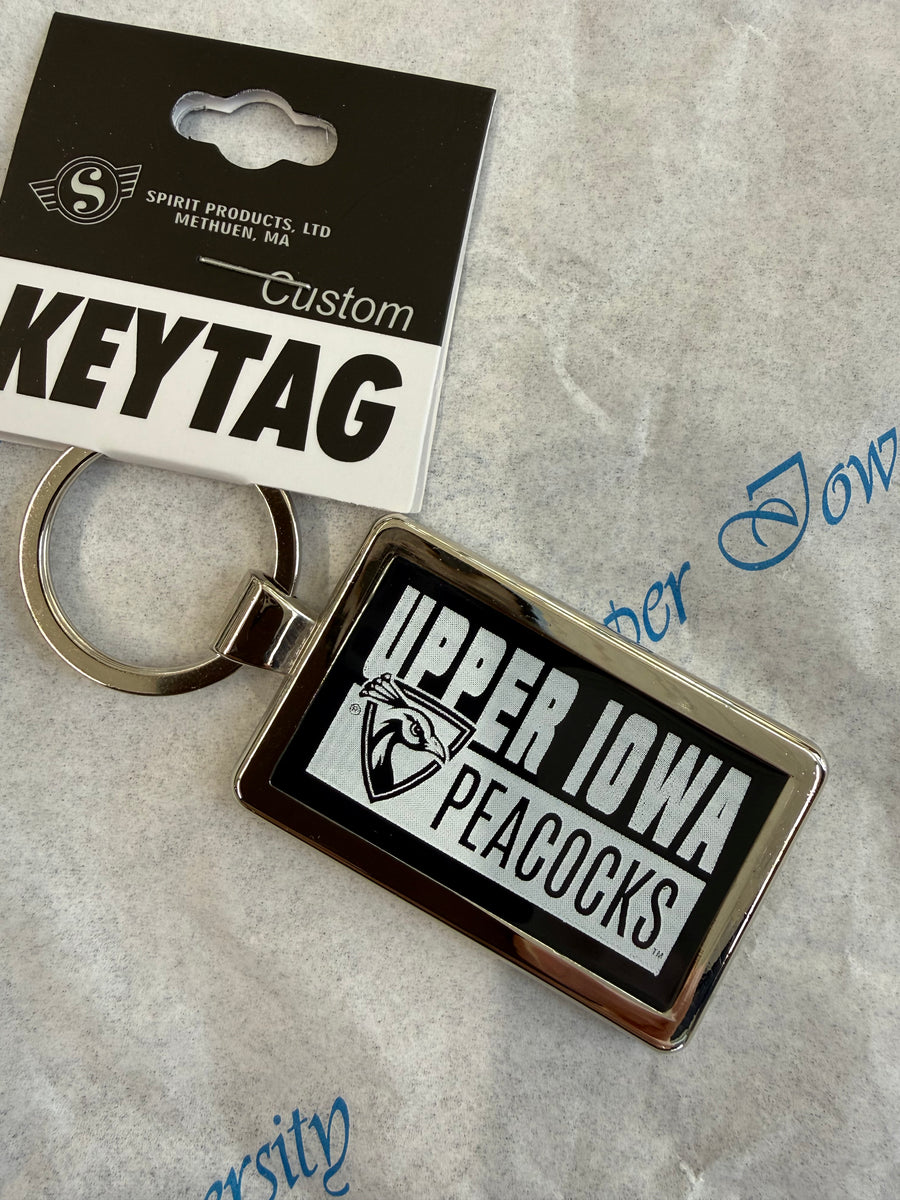 Iowa Keychain Keychain - Black and White – Upper Iowa University - Campus Store